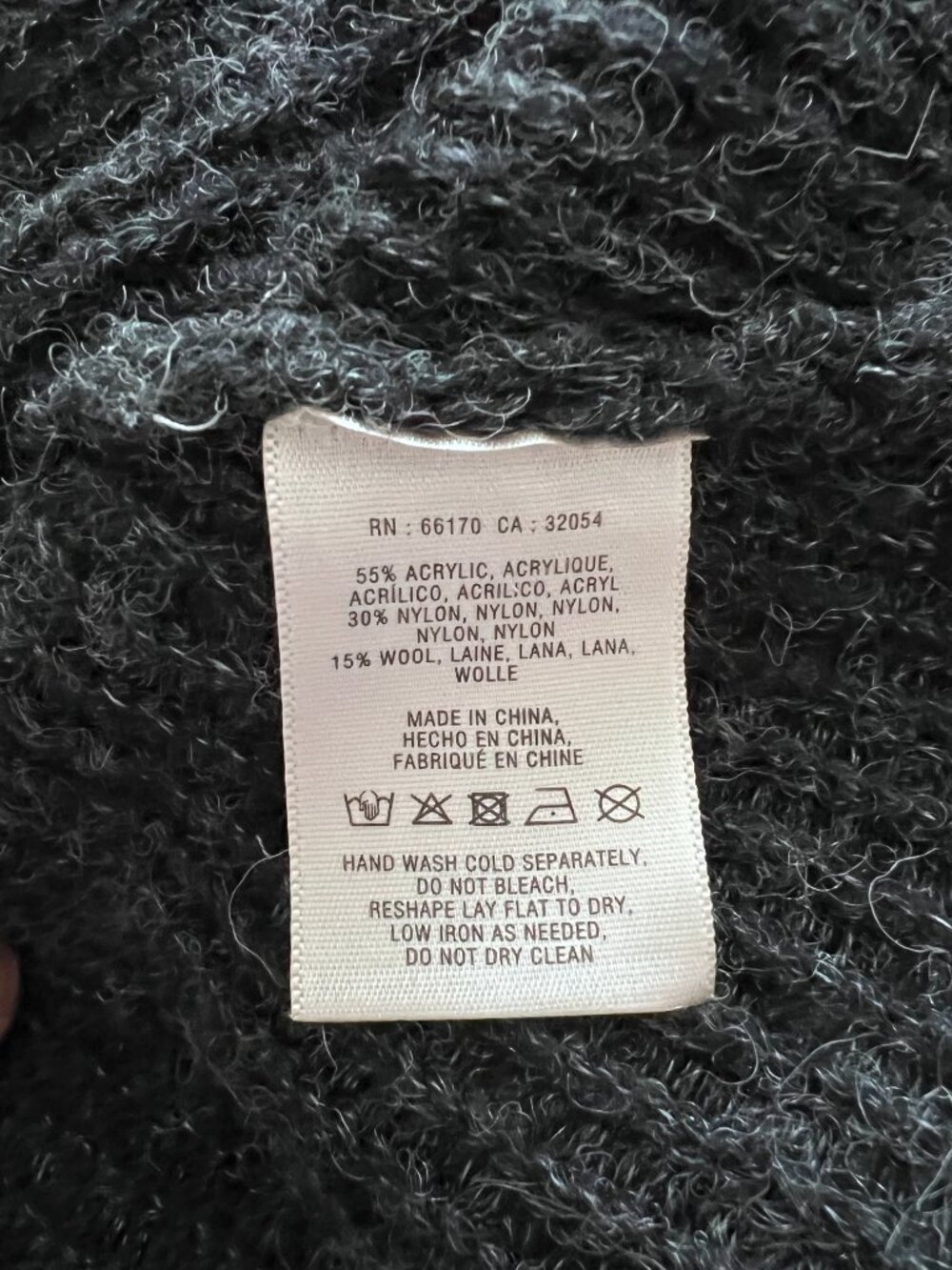 Anthropologie Sleeping on Snow Gray Wool Blend Open Front Oversized Cardigan - S - Picture 6 of 8